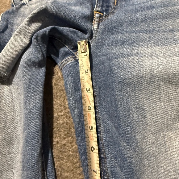 Edgely Jeans Womens 4 blue Mid Rise Flare distressed Fit 26x32 tall western - Picture 9 of 13